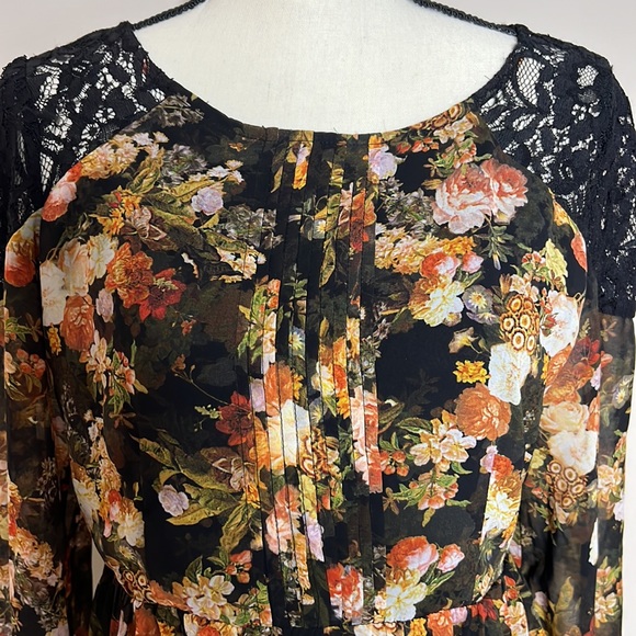 🍁 EUC Beautiful Fall Floral Dress - Picture 9 of 10